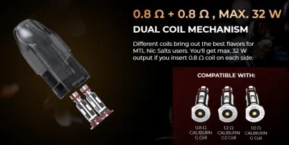 Uwell Caliburn Explorer Kartuş Özellikleri, Uwell Calıburn Explorer Kartuş Özellikleri